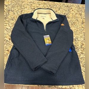 Orvis quarter zip fleece lined pull over